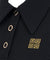 LENUCU Button Collar Pique T-Shirt - Black
