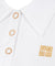 LENUCU Button Collar Pique T-Shirt - White