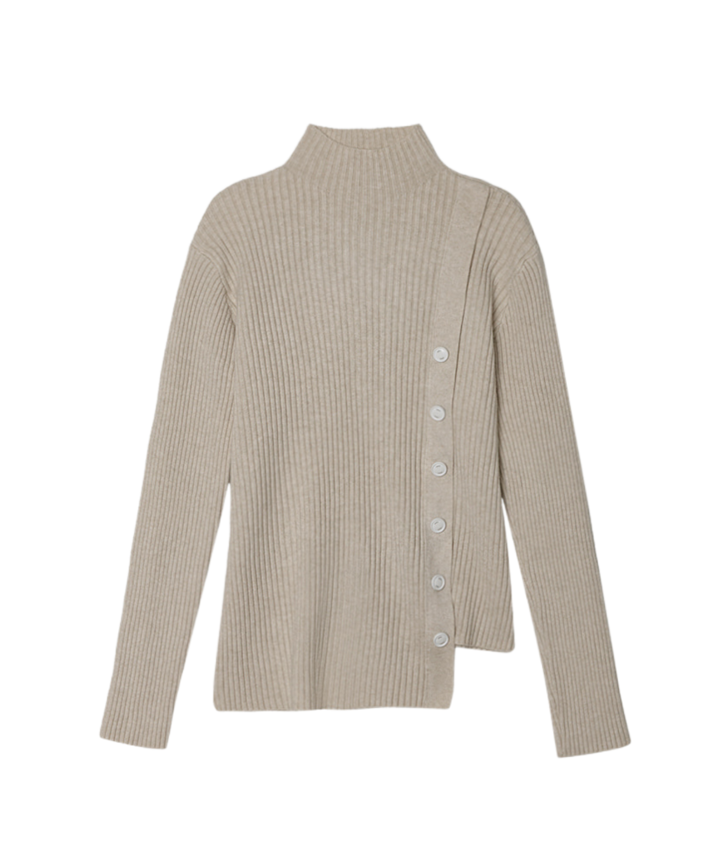OBER Golf Button Point Golji Knit Beige