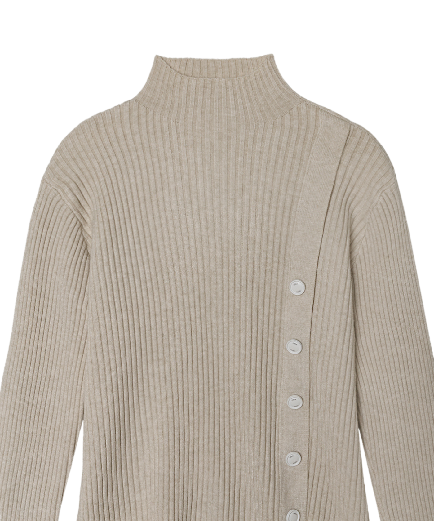 OBER Golf Button Point Golji Knit Beige
