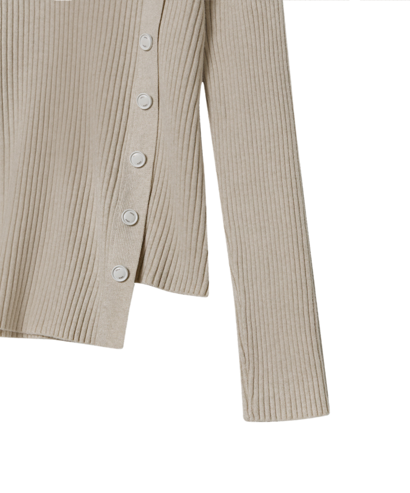 OBER Golf Button Point Golji Knit Beige