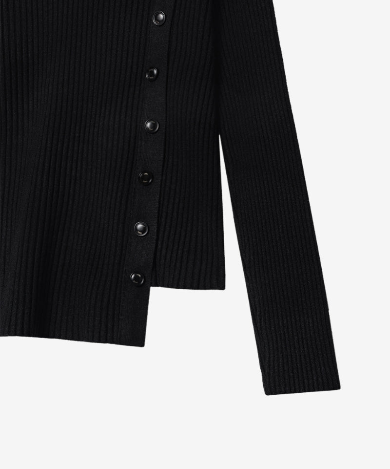 OBER Golf Button Point Golji Knit Black
