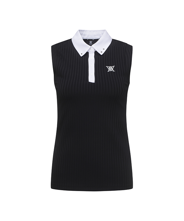 ANEW Golf: Women Color Block Corduroy Sleeveless - Black