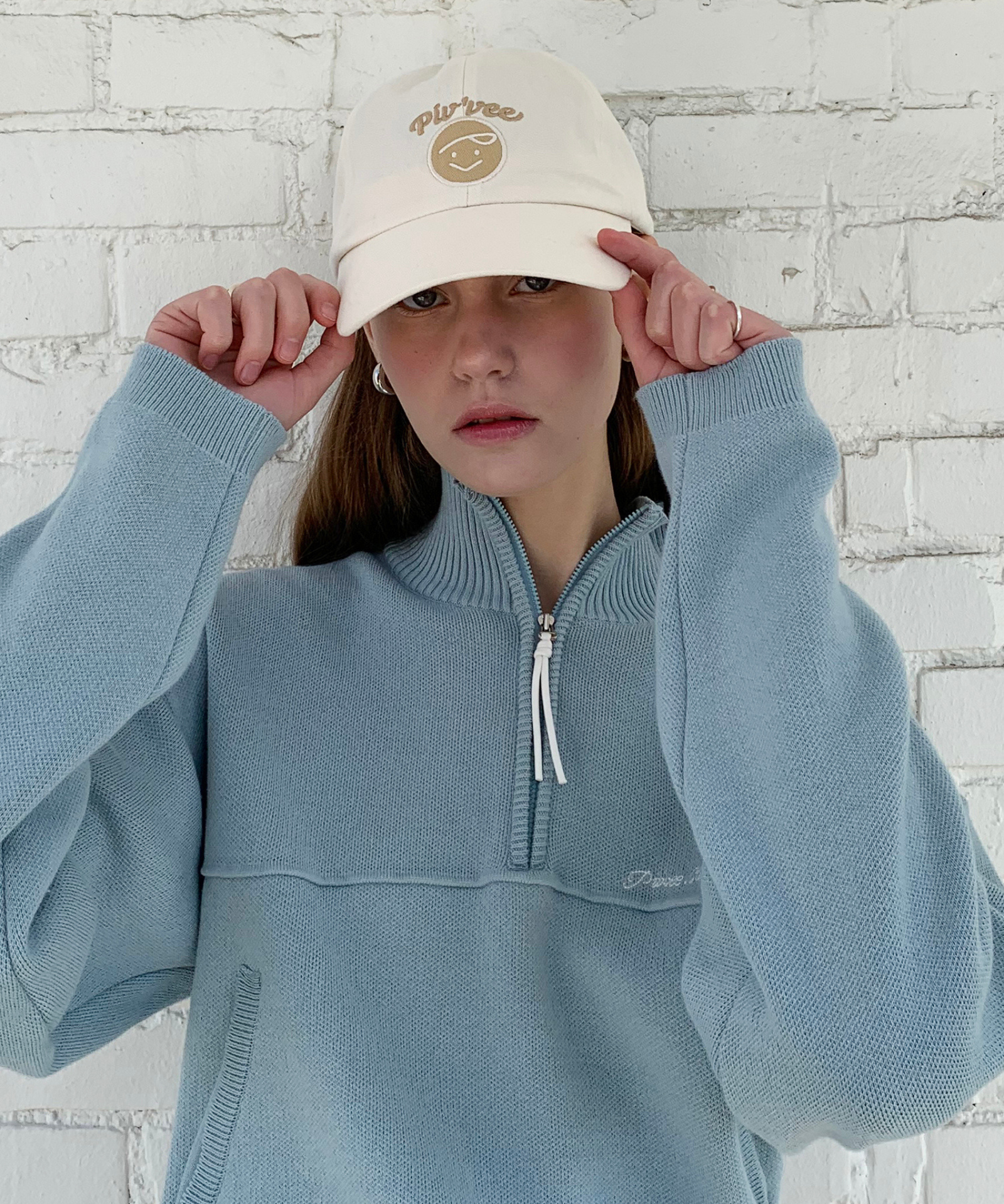 PIV'VEE Calivee Applique Ball Cap Sand Beige