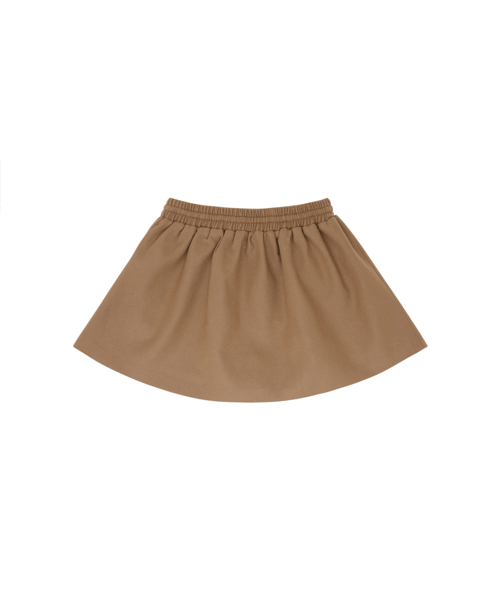 PIV'VEE Cashmere Blend Drawstring Mini Skirt Milk Tea Beige