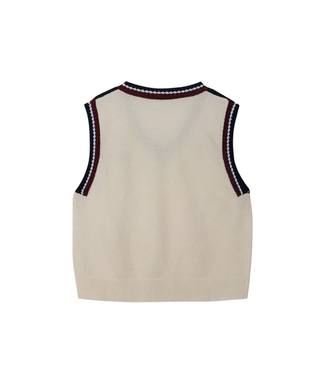 OBER Golf Colorblock Knit Vest Ivory