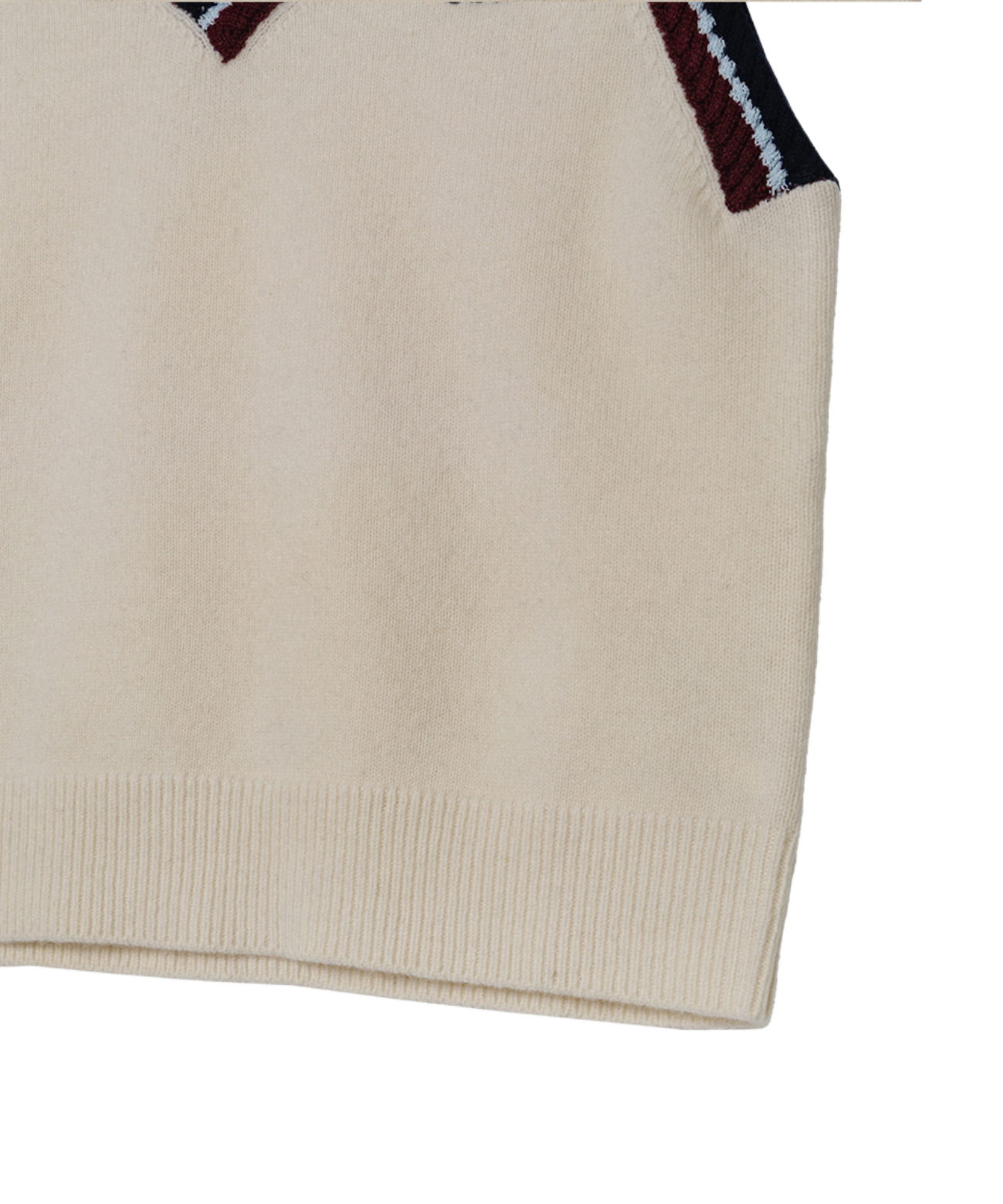 OBER Golf Colorblock Knit Vest Ivory