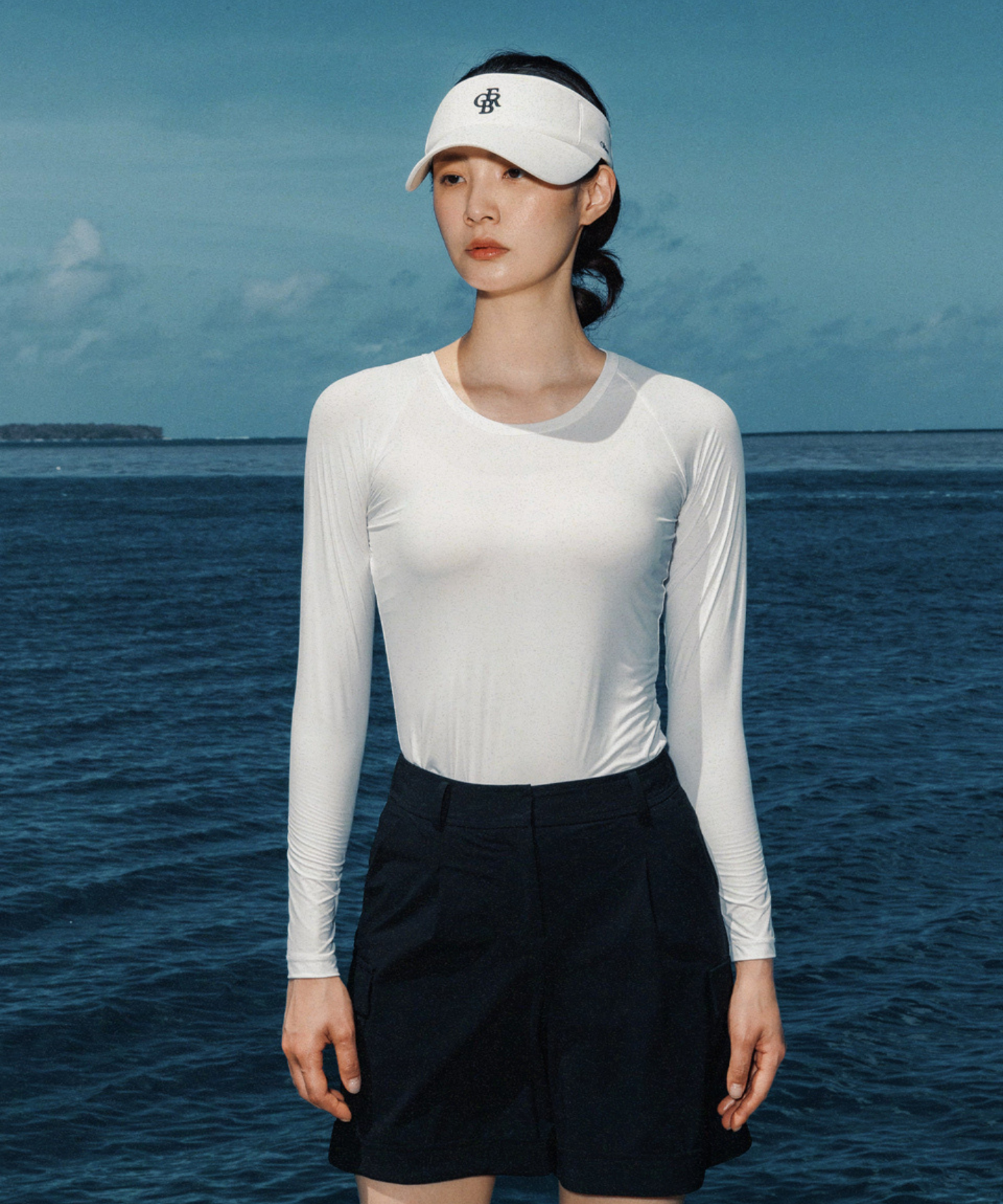 OBER Golf Cooling Round Base Layer White