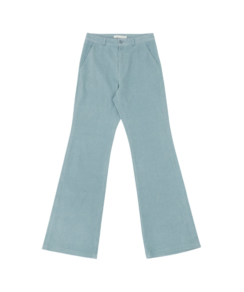Corduroy Bootcut Pants Mist Blue