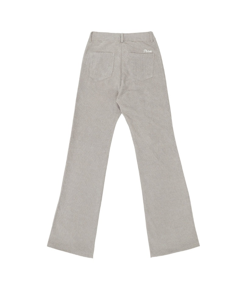 Corduroy Bootcut Pants Snow Grey