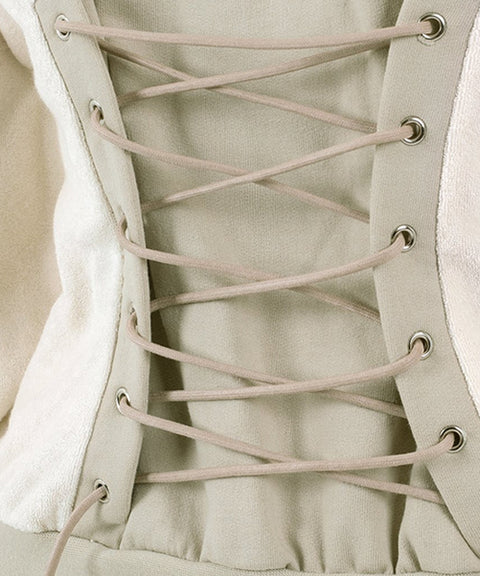 LENUCU Corset Sweatshirt - Beige