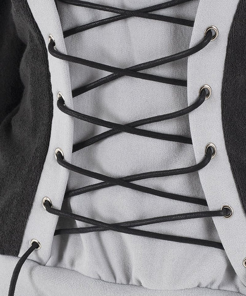 LENUCU Corset Sweatshirt - Grey