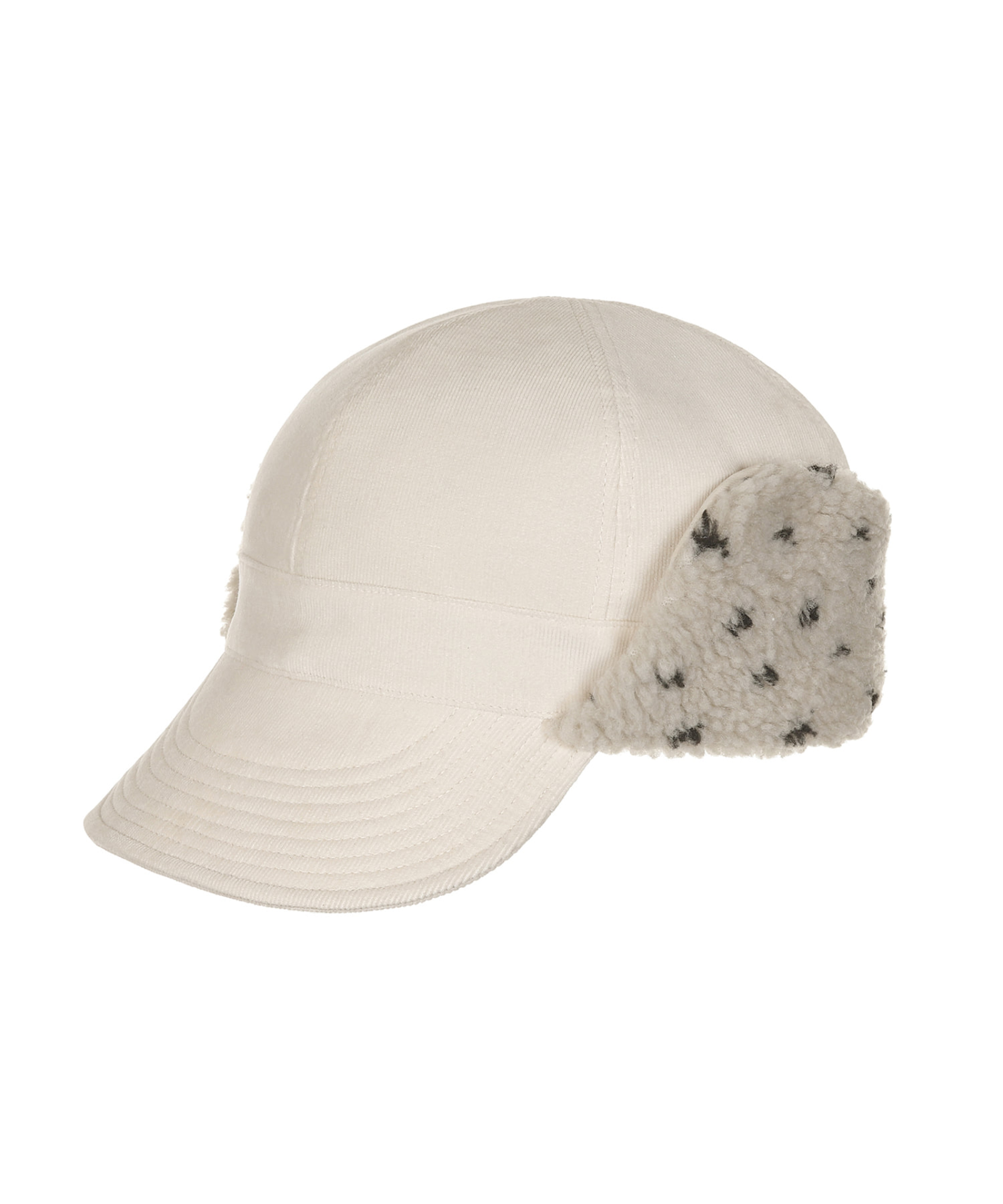 Dot Boa Earflap Cap Ivory