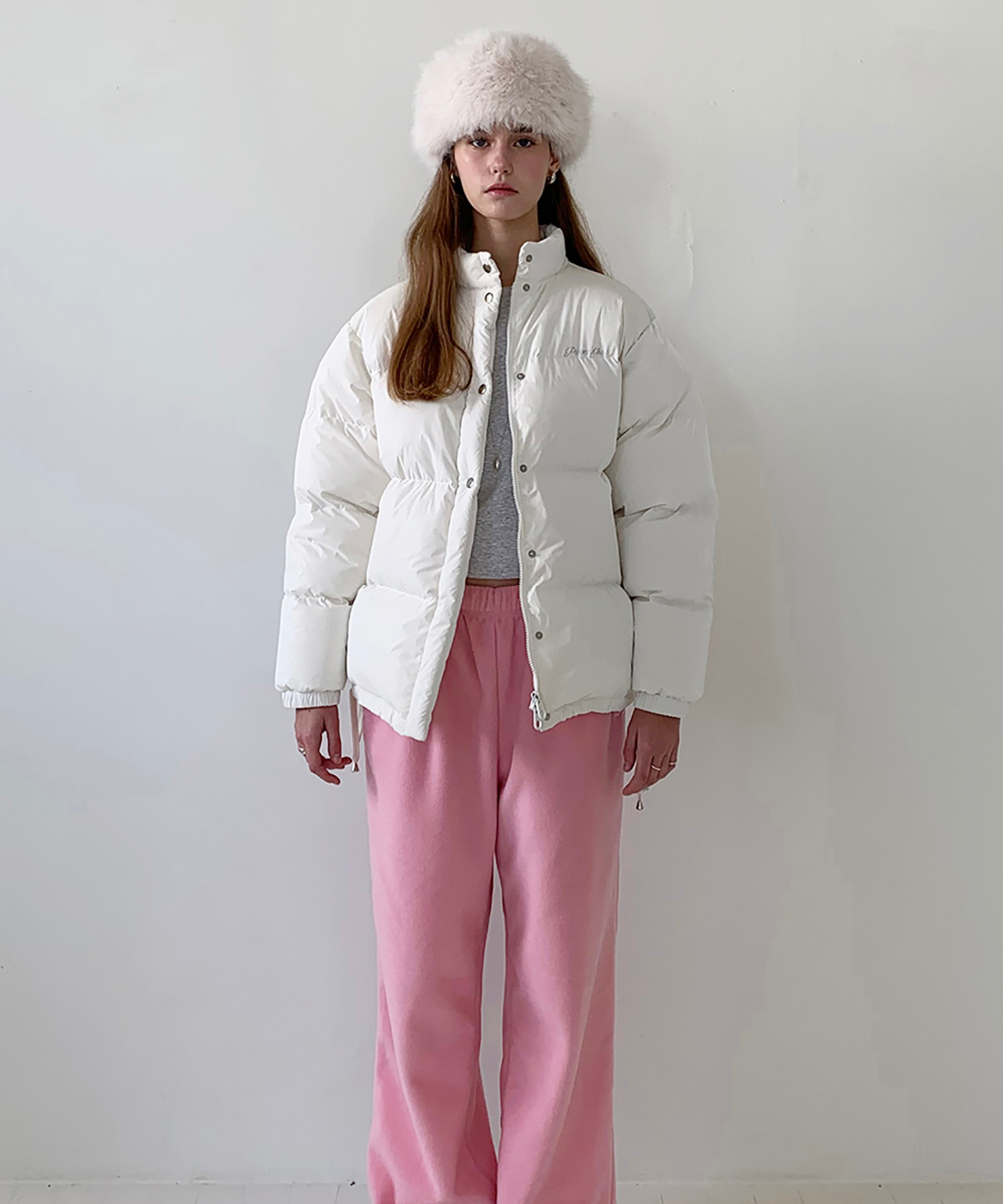 PIV'VEE Down Puffer Jacket Cloud White