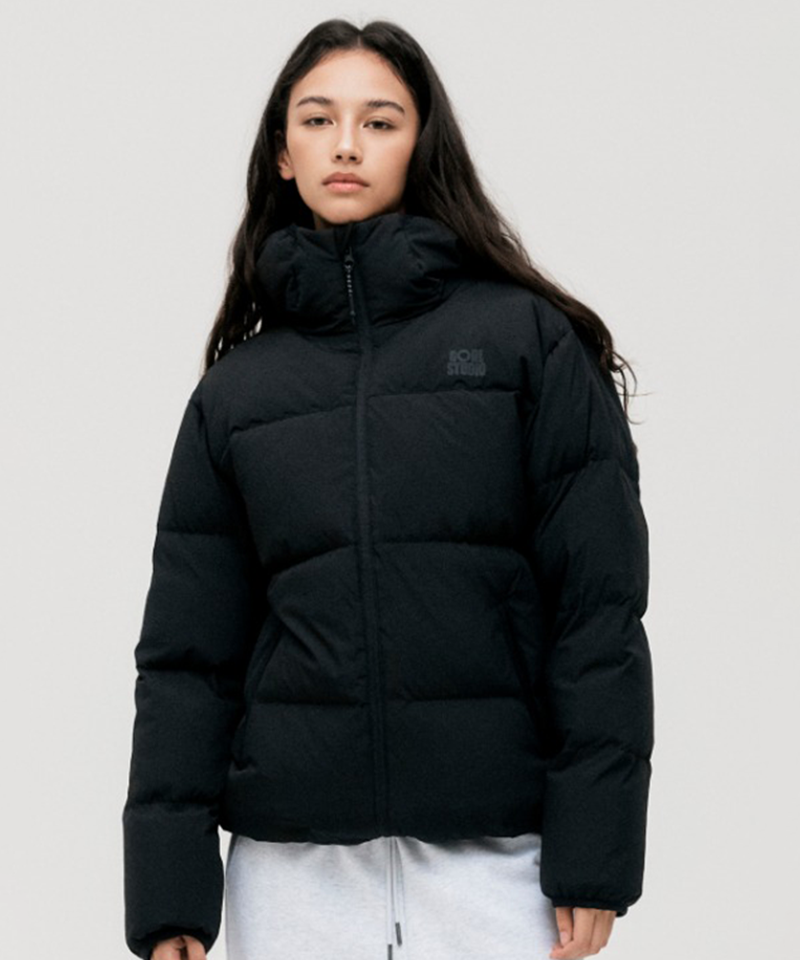 Goal Studio Essential Hooded Puffer Down Jacket - Black
