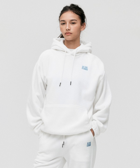 Goal Studio Women's Essential Microfleece Hoodie - Off White