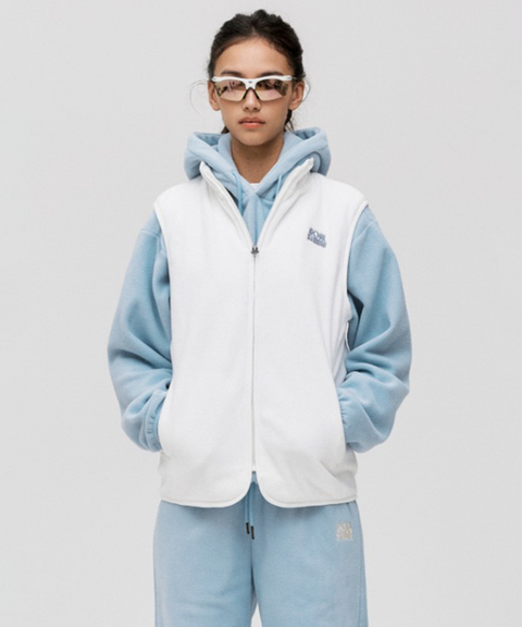 Goal Studio Women's Essential Microfleece Vest - Off White
