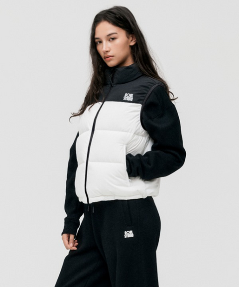 Goal Studio Women's Essential Hooded Puffer Down Jacket - Off White