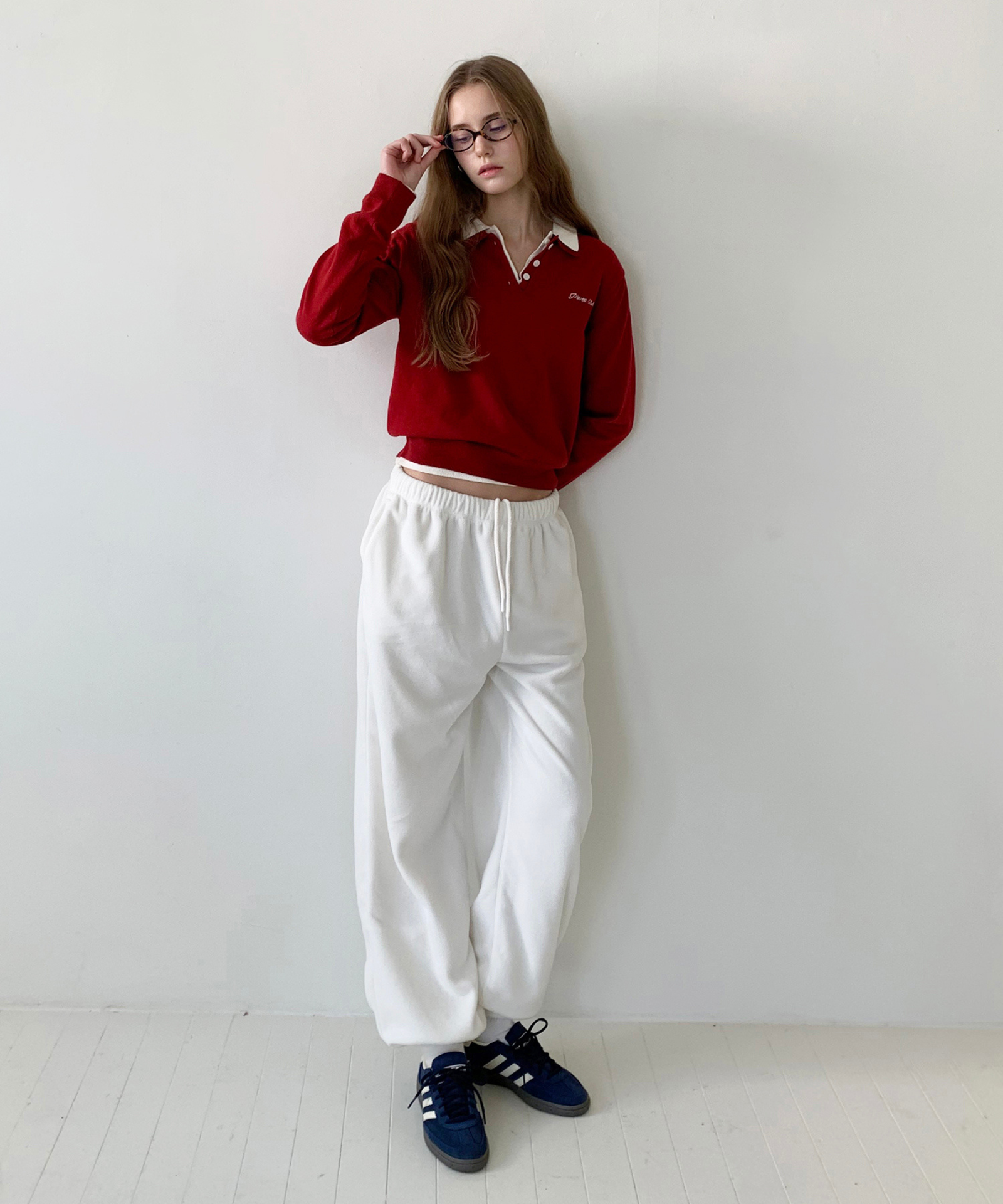 PIV'VEE Fleece Jogger Pants Cloud White