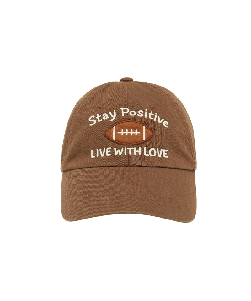 Football Patch Ball Cap Chocolate Brown