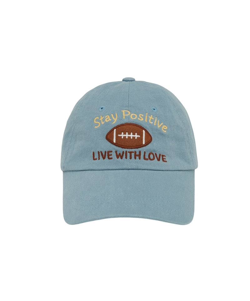 Football Patch Ball Cap Mist Blue