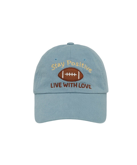 Football Patch Ball Cap Mist Blue