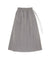 Frill Waist Long Skirt -Space Silver