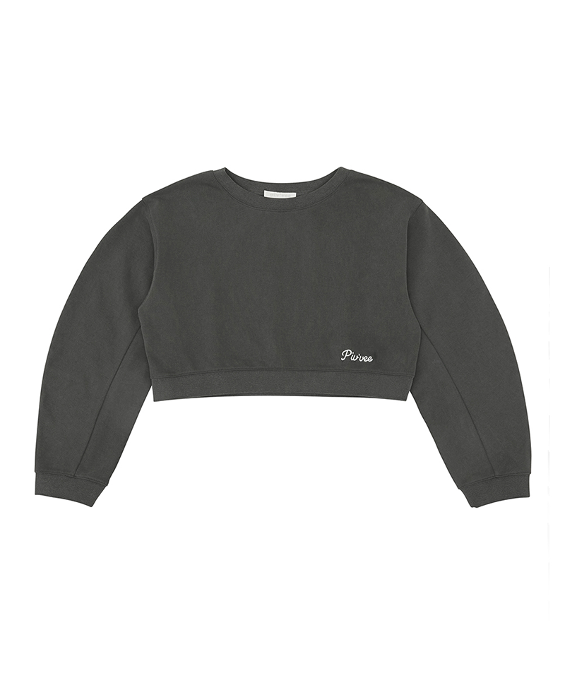 Balloon Sleeve Sweatshirt- Fuzzy Charcoal