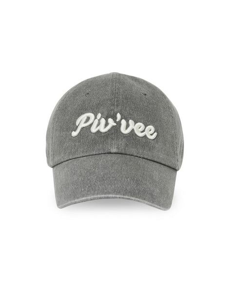 Logo Embroidered Ball Cap Fuzzy Charcoal