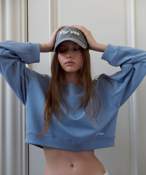 Logo Embroidered Ball Cap Fuzzy Charcoal