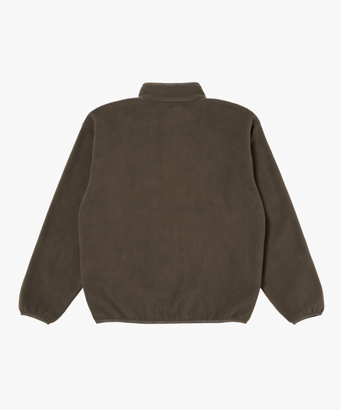 Goal Studio Women's Essential Microfleece Quarter Zip-Up Tee - Dark Brown