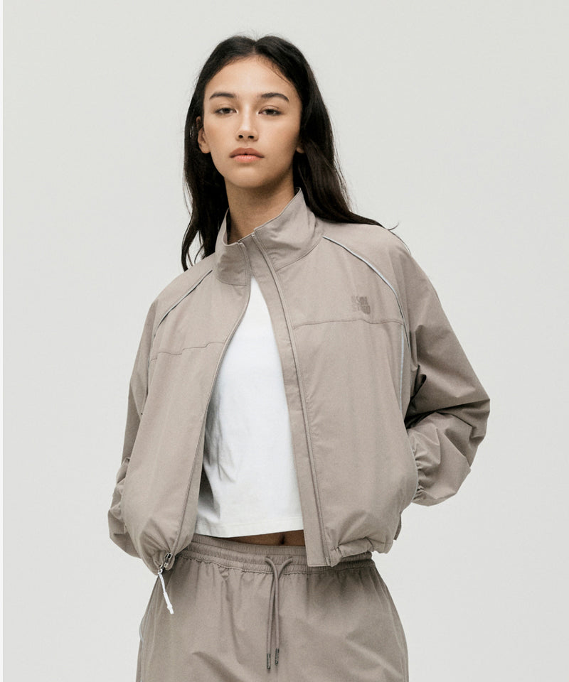 Goal Studio Women's Stretch Track Jacket - Dark Beige