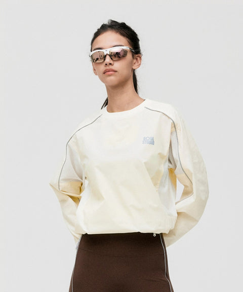 Goal Studio Women's Essential Stretch Wind Pullover - Cream