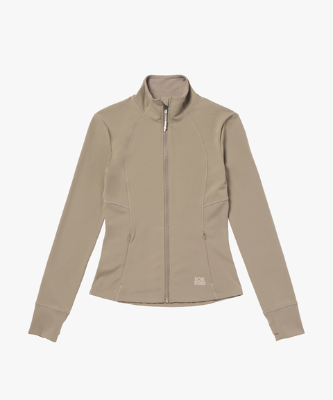 Goal Studio Women's Athletic Jersey Jacket - Dark Beige