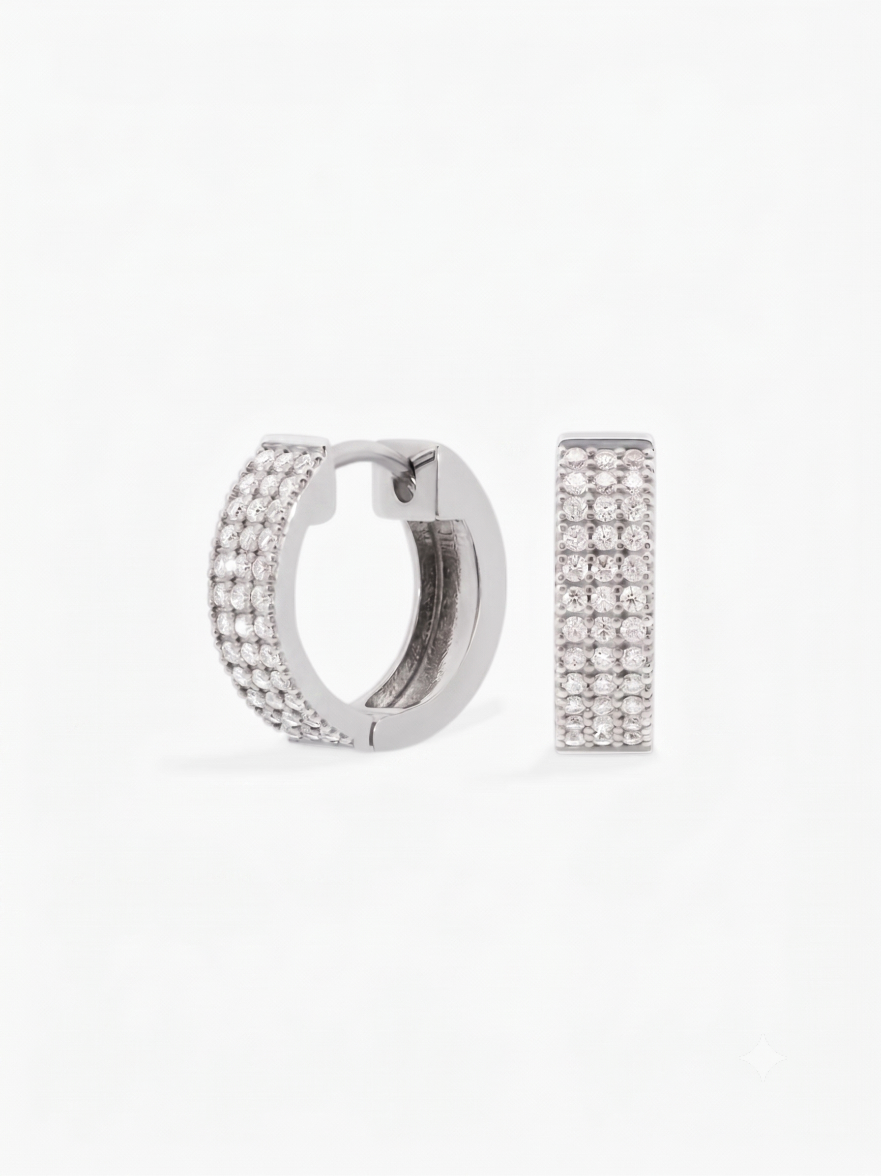 Lab Grown Diamond Pavé Hoop Earrings by Honest Seoul
