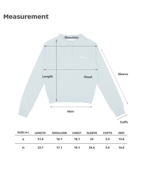 Giant Smiley Knit PK Shirt Heather Grey