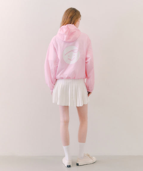 Giant Smiley Windbreaker Cloud White