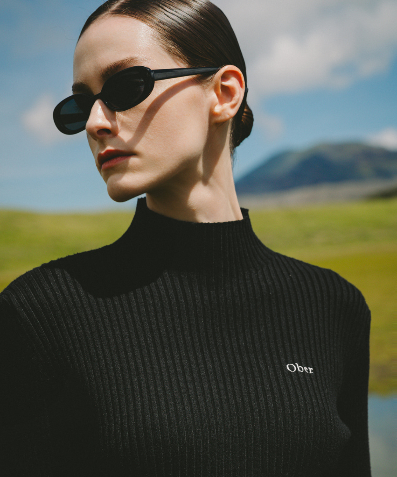OBER Golf Basic Golji Half-Neck Knit Black