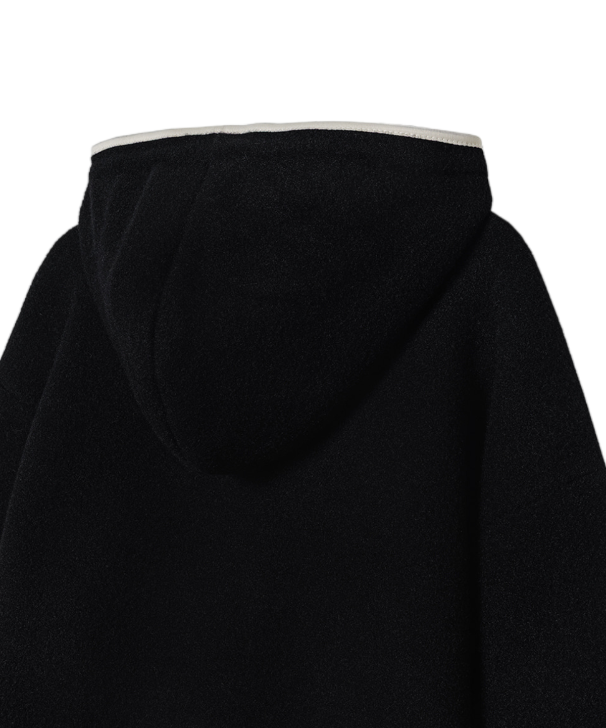 OBER Golf Hairy Color Block Hooded Zip-Up Black