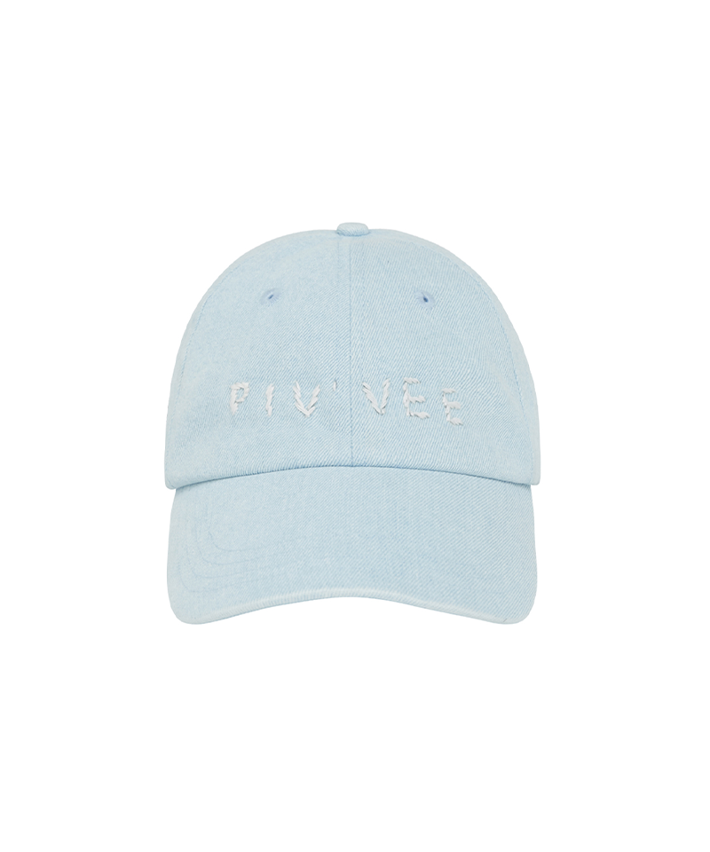 PIV'VEE Hand-stitch logo ball cap - Mist Blue