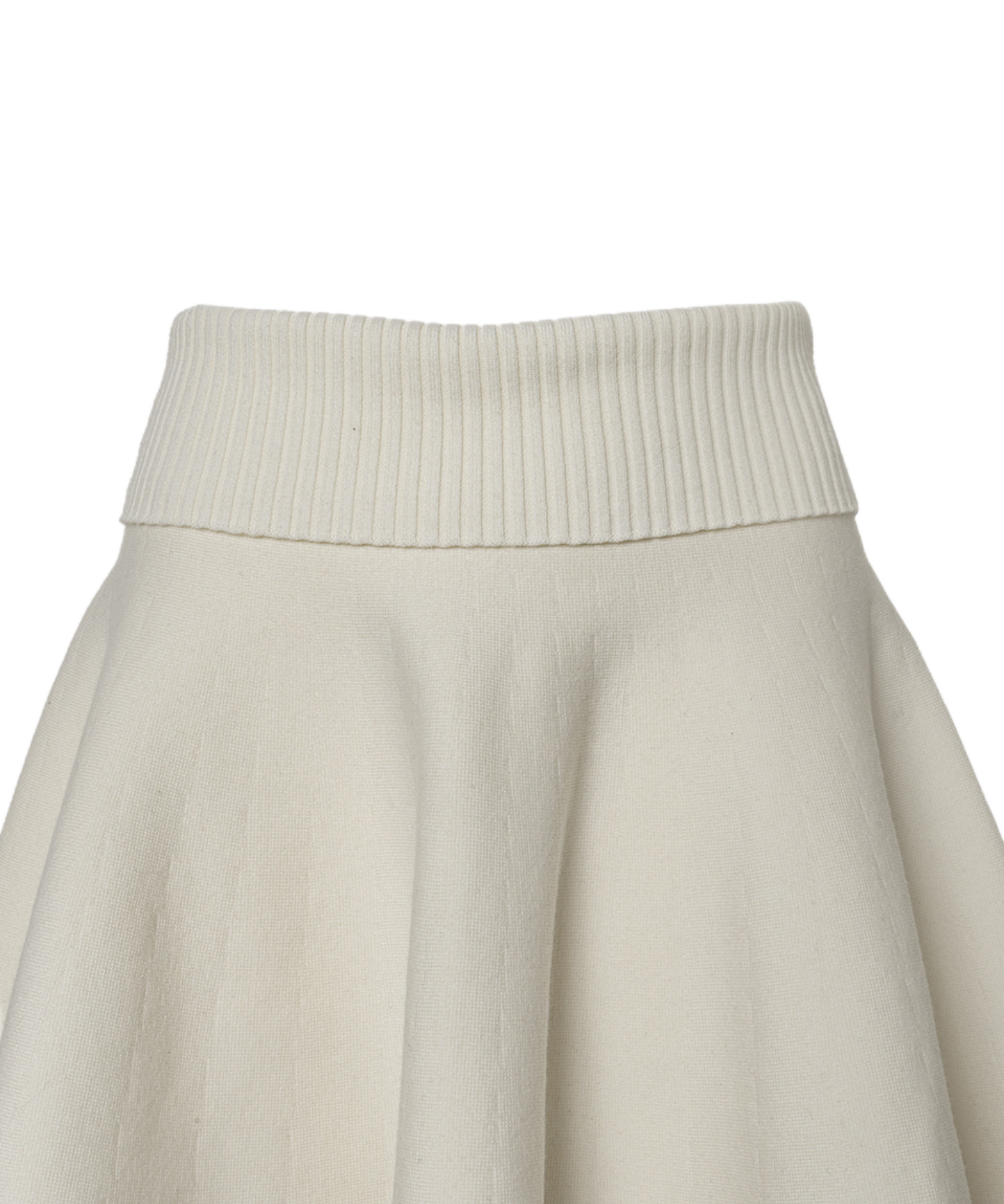 OBER Golf High Waisted Flared Knit Skirt Ivory