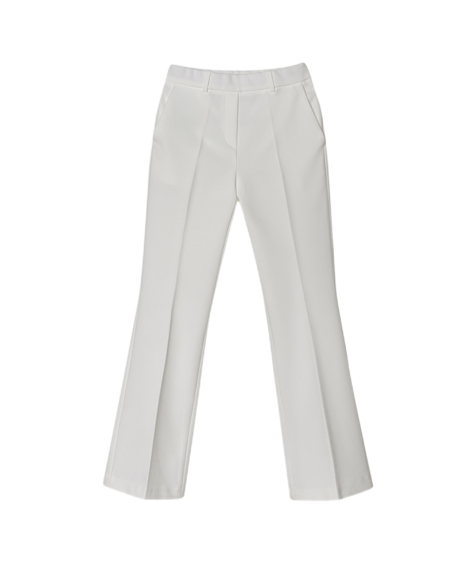 High Waisted Bootcut Pants White