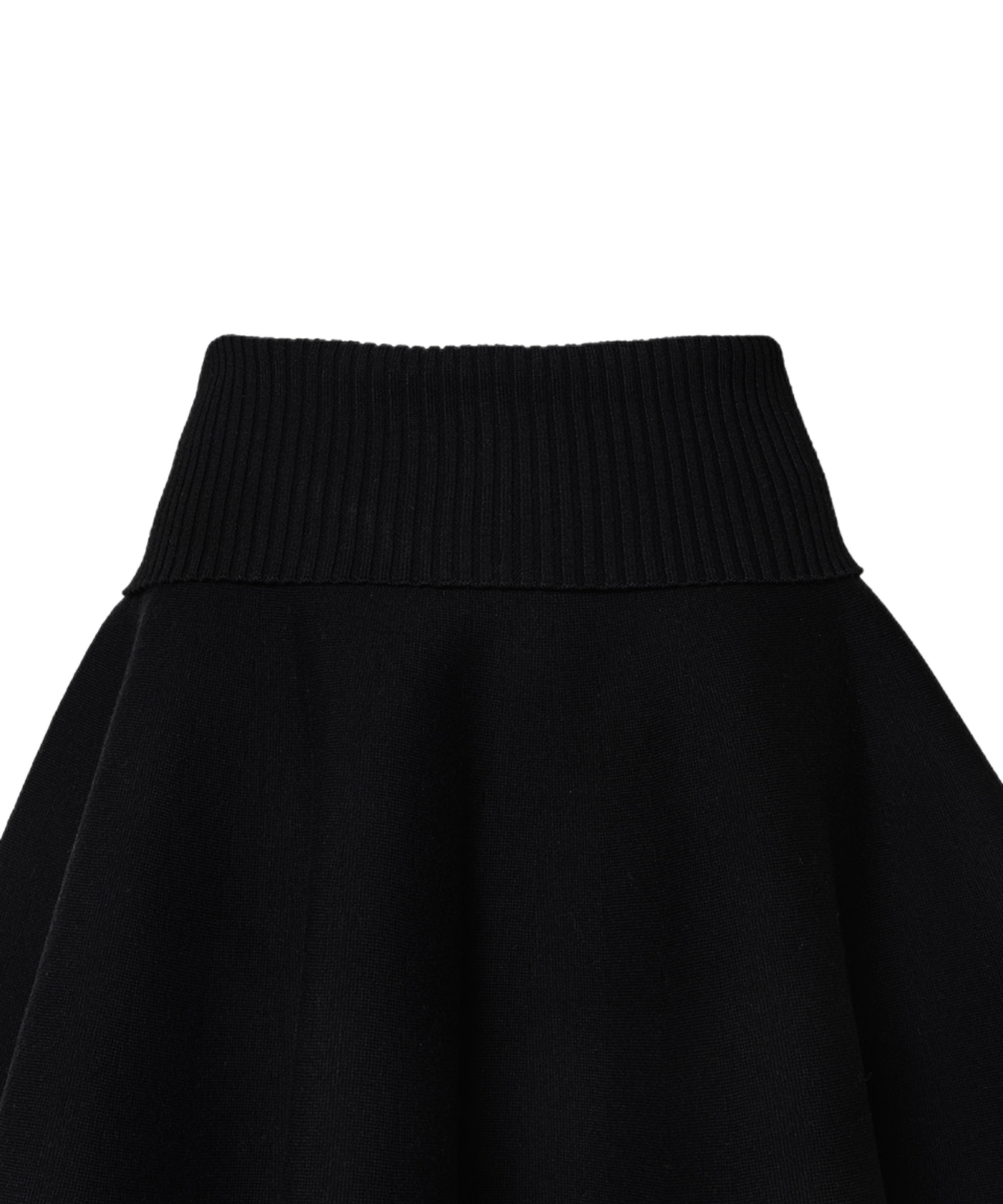 OBER Golf High Waisted Flared Knit Skirt Black