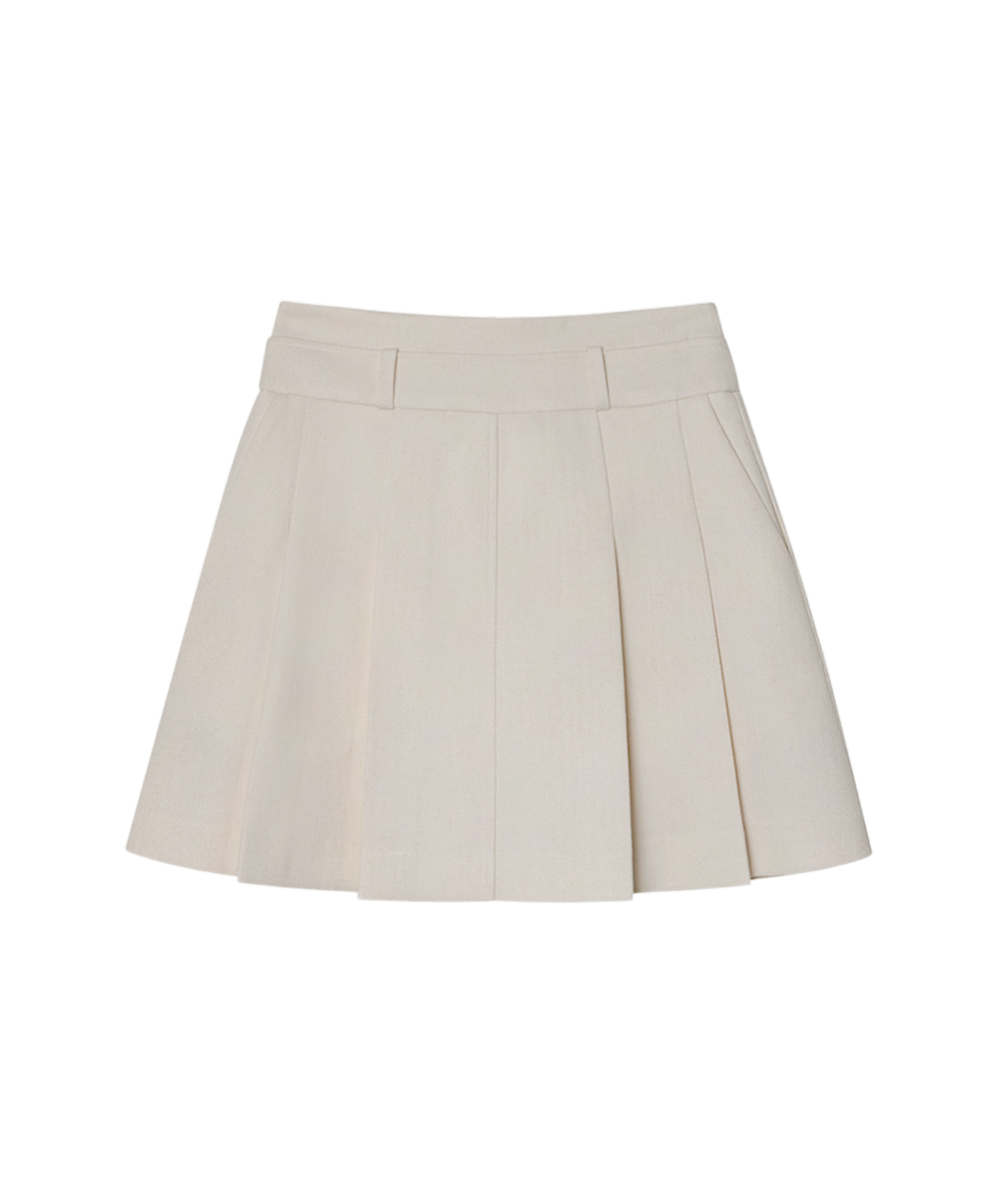 OBER Golf High Waisted Pleated Skirt Cream