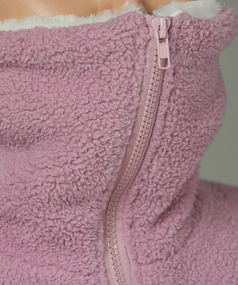 J.Jane Fleece Frill zip-up set - Indian Pink