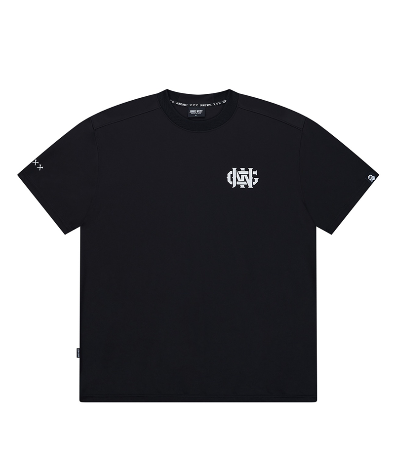 Jamie West Retro Symbol Mockneck T-Shirts - Black