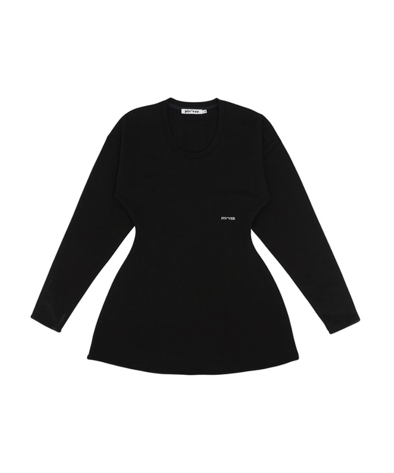Jersey A Line Dress Ebony Black