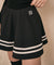 [Warehouse Sale] LENUCU Hem Line Flare Skirt - Black