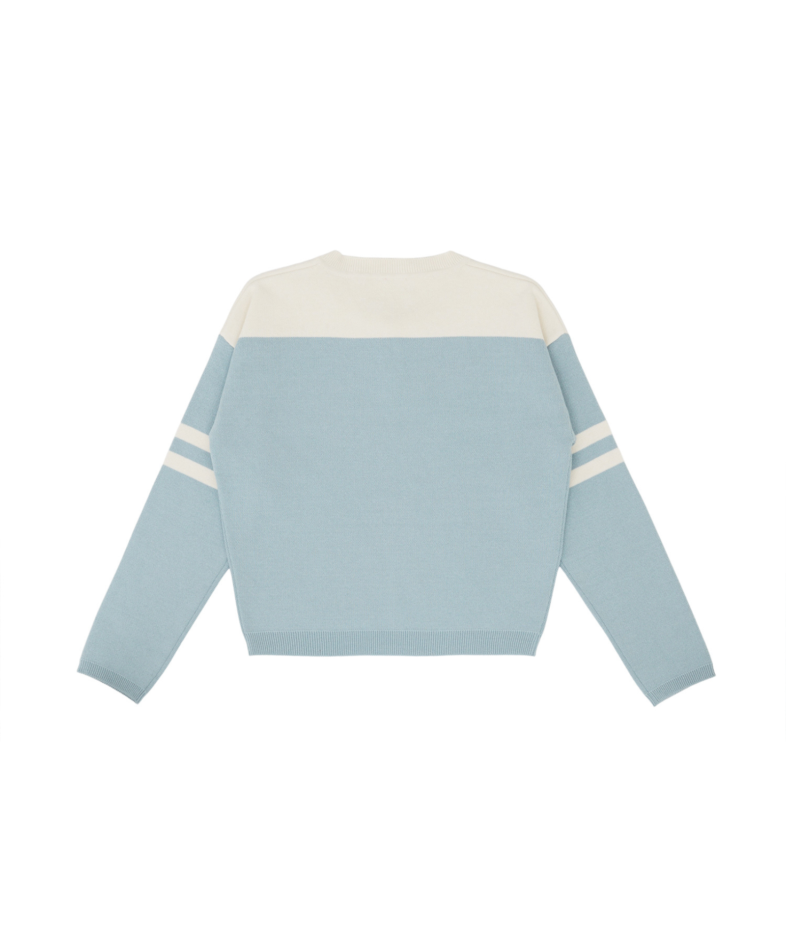 PIV'VEE Lace-up Knit Pullover Mist Blue