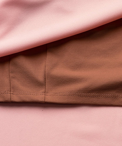 LENUCU Logo Banding Pique Skirt Long .ver - Pink